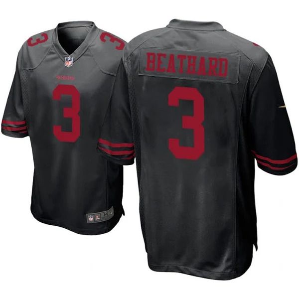 Men San Francisco 49ers #3 C.J. Beathard Nike Black Game Player NFL Jersey->san francisco 49ers->NFL Jersey